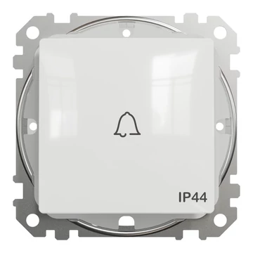 SCHNEIDER ELECTRIC ÚJ SEDNA Egypólusú nyomó csengőjellel, rugós bekötés, 10A, IP44, fehér (SDD211131)