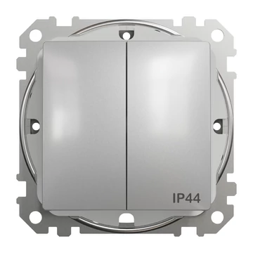 SCHNEIDER ELECTRIC ÚJ SEDNA Csillárkapcsoló, rugós bekötés, 10AX, IP44, alumínium (SDD213105)