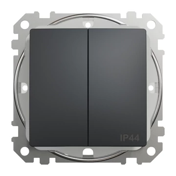 SCHNEIDER ELECTRIC ÚJ SEDNA Csillárkapcsoló, rugós bekötés, 10AX, IP44, antracit (SDD214105)