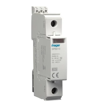 HAGER Túlfeszültség-levezető, II típus ( C), 40kA, 1,35kV, IT, 1P (SPB117)