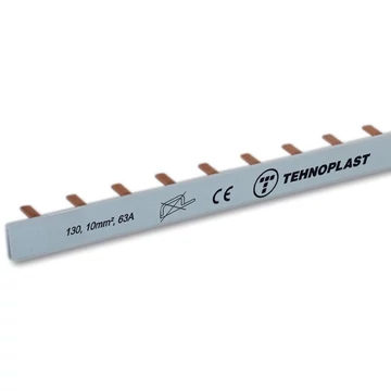 TEHNOPLAST Sorolósín, 1 fázis, fésűs típus, szigetelt, 80A - 1000 mm (THP-131)