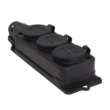 TP ELECTRIC Gumi dugalj 3-as csapfedeles 16A fekete (10db/doboz) (TP-3101-308-0300)