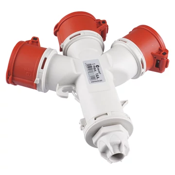 TP ELECTRIC (5X16A)-os 3 ágú dugalj, IP44, tömszelencés bekötés (TP-3105-503-1600)