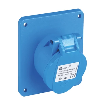 TP ELECTRIC 3x16A - Beépíthető dugalj (ferde) -83x90 alap (IP44) (TP-3120-309-0900)