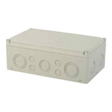 TP ELECTRIC Kötődoboz 180x300x110 IP67 perforált oldalfal, teli tető, 10db kikönnyítés (TP-3310-270-0600)