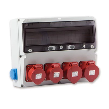 TP ELECTRIC Szerelt ipari doboz 360×300mm 18modul2x(5×16A)+2x(5×32A)+2x(2P+F) (TP-3323-002-5272)