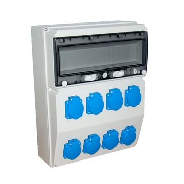 TP ELECTRIC Ipari doboz szerelt 300x400mm, IP44, 8x(2P+F) (TP-3360-800-0000HH)