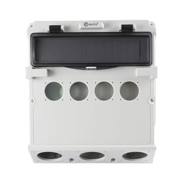 TP ELECTRIC Ipari üres doboz, 300x340, IP44, 14 modulos, 4x(2P+F) és 3x(75x75) szerelvényekhez előkészítve (TP-3600-000-0000)