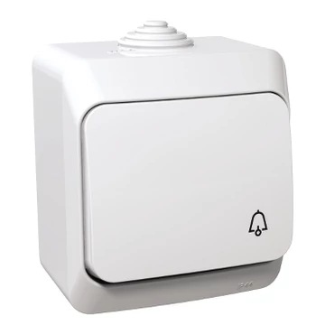 SCHNEIDER ELECTRIC CEDAR PLUS Egypólusú nyomó, csengőjellel, IP44, fehér (WDE000512)