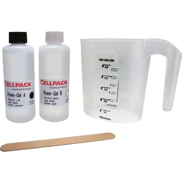 Cellpack Power gél 1000ml két komponensű szilikon alapú rugalmas kiöntő gél kimérő edénnyel (335121)
