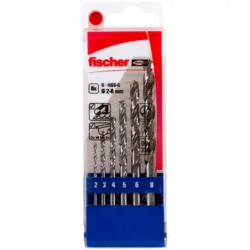 FISCHER HSS G fémfúró készlet, 2-8mm (6 db) (536602)