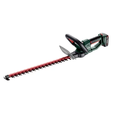 METABO HS 18 LTX 55 Akkus sövényvágó, 53 cm, 2600 /min, 18V 2x2Ah LiPOWER, Akkutöltő SC 36, kartonpapír (601718500)