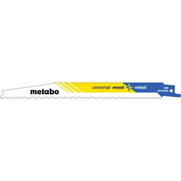 METABO Universal wood + Metal Orrfűrészlap, 200 x 1,25 mm, 2db/csomag (631912000)