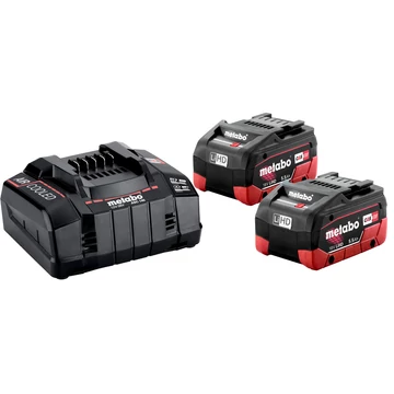 METABO Akkumulátor és töltő szett 18V, Basic-Set 2 x LiHD 5,5 Ah + ASC 145 (685122000)