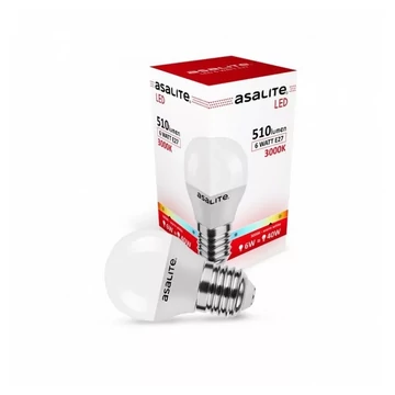 Asalite LED Izzó G45 mini gömb E27 6W 3000K (510 lumen) (ASAL0058)