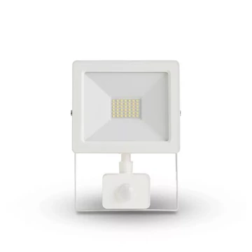 Asalite LED Fehér Reflektor Slim 30W 4500K (2700 lumen) + Mozgásérzékelő Szenzor (ASAL0296)