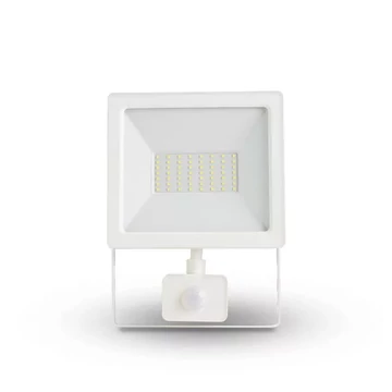 Asalite LED Fehér Reflektor Slim 50W 4500K (4500 lumen) + Mozgásérzékelő Szenzor (ASAL0298)