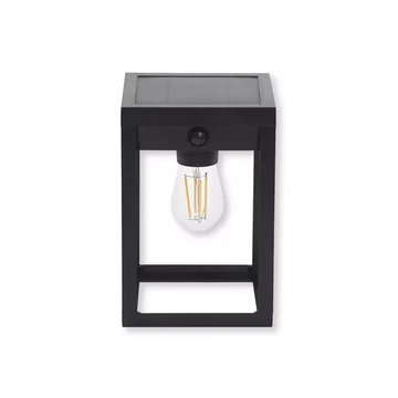 Asalite Napelemes Kültéri Lámpa IP44 2W 3000K (200 lumen) Fekete+Szenzor (ASAL0302)