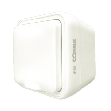 COMMEL Falon kívüli dugalj, 16A, 250V, IP55, fehér (043-211)