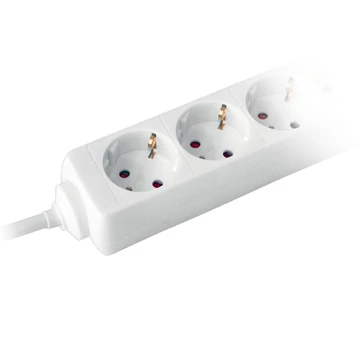 COMMEL Elosztó 3-dugaljas 16A 250V 3500W, fehér H05VV-F 3G1,5 / 10m (0808)