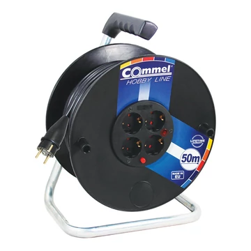 COMMEL Kábeldob HL H05RR-F 3G1,5/50m - PVC, 1f, 16A 250V 3500W IP20 (0977)