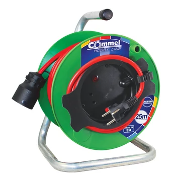 COMMEL Kábeldob HL H05VV-F 3G1,5/25m - PVC (lengődugaljas kiv.), 1f, IP44 (0991)