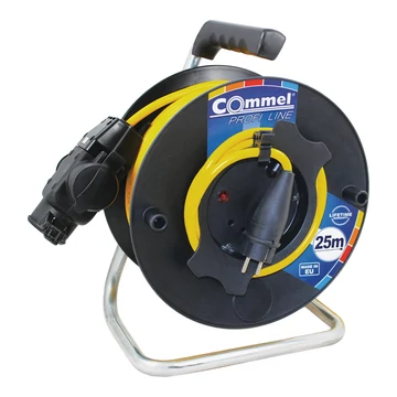COMMEL Kábeldob PL AT N07V3V3-F 3G1,5/25m -PVC, 1f, csapf. 3-as gumi alj, IP44 (200-311)
