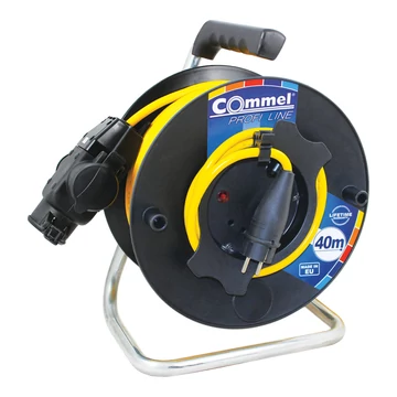 COMMEL Kábeldob PL AT N07V3V3-F 3G1,5/40 m-PVC, 1f, csapf. 3-as gumi alj, IP44 (200-312)