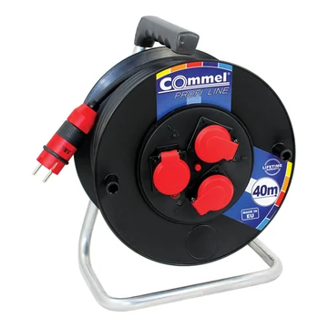 COMMEL Kábeldob PL H07RN-F 3G2,5/40m - PVC, 1f, 16A 250V 3500W IP44 (200-360)