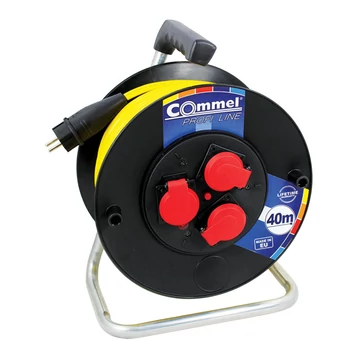 COMMEL Kábeldob PL AT N07V3V3-F 3G1,5/40m - PVC, 1f, 16A 250V 3500W IP44 (200-362)