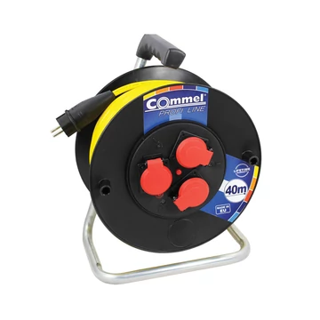 COMMEL Kábeldob PL AT N07V3V3-F 3G2,5/25m - PVC, 1f, 16A 250V 3500W IP44 (200-371)