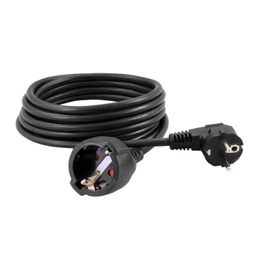 COMMEL Hosszabbító kábel 2P+F alj. és dug. 16A 250V 3500 W H05VV-F 3G1 / 2m, fek. (220-522X)