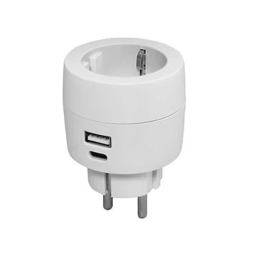 COMMEL Csatlakozó dugalj, USB A+C töltővel, 3,4A, 17W, fehér (240-801)