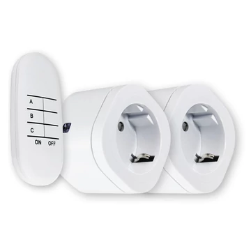 COMMEL Távkapcsolós dugalj szett, (2x2P+F) 30m, 13A 3000W, 230V (265-116)