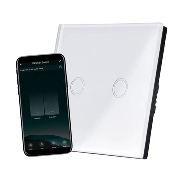 COMMEL WiFi-s okos kapcsoló, 2 csat., érintős, 100 / 800W, 2,4GHz, 802.11b/g/n (265-502)