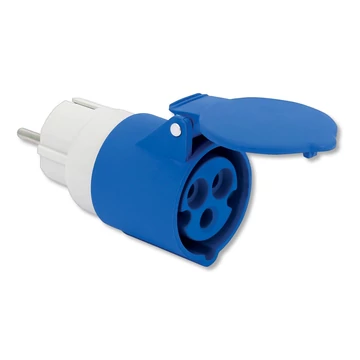 COMMEL Ipari csatlakozó átalakító (háztartásiról iparira) 16A 250 V ~3P IP20 (284-102)