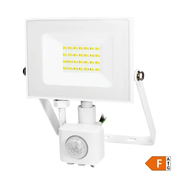 COMMEL LED reflektor Economy Line 20W, mozg.érz., 4000K, 1600lm, IP44, fehér (307-129)