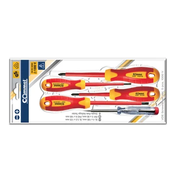 COMMEL VDE csavarhúzó készlet, szigetelt, 1000V, 5db (370-252)