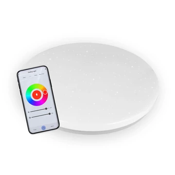 COMMEL WiFi-s okos mennyezeti lámpa, 36W, 3800lm, 490mm, RGB, csillogós (407-803)