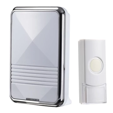 COMMEL Vezeték nélküli csengő, 36 dallam, 80m, LED, 2 x AA 1.5V, + nyomógomb (411-107)