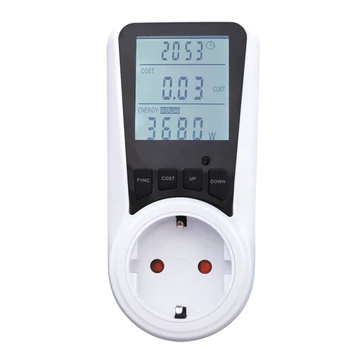 COMMEL Fogyasztásmérő, 2 tarifás, nagy LCD kijelző, 16A, 3680 W, 230V (430-106)