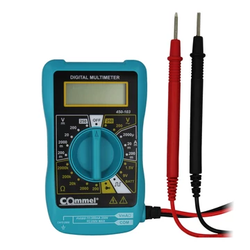 COMMEL Digitális multiméter, 3,5 digites LCD, max. 250V AC/DC (450-103)