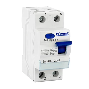 COMMEL Moduláris Fi-relé RCCB 2P 40A 30mA, 6 kA, AC (470-141)