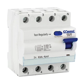 COMMEL Moduláris Fi-relé RCCB 4P 63A 30mA, A (470-264)