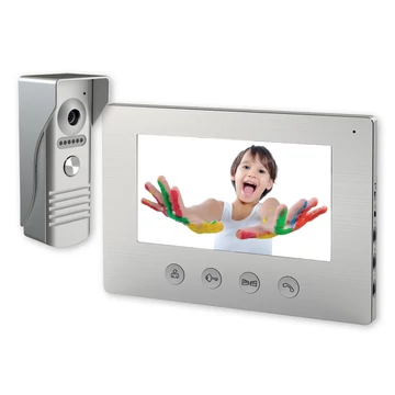 COMMEL Video kaputelefon, színes, 7 col, 2 kapunyitó, IP44-es kültéri egys. (501-104)