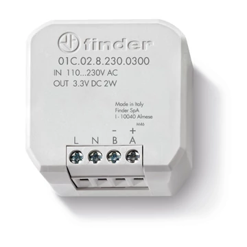 FINDER Tápegység BLISS szobatermosztáthoz, 3,3V DC, 2W (01C0282300300) (01C.02.8.230.0300)
