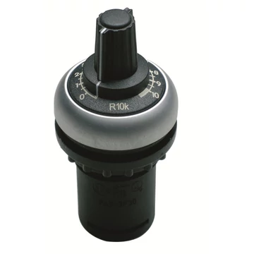 FINDER Beépíthető potméter, furatátmérő: 22,5 mm, 10 kΩ, forgatógombos, IP65 (potenciométer) (087022) (087.02.2)
