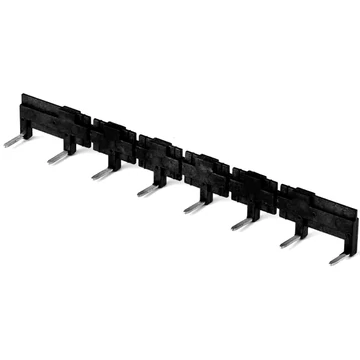 FINDER Átkötőhíd, fekete, 8-foglalat széles, terhelhetőség: 10A - 250V, A2-es, a 95.75, 95.75.0, 95.95.10 95.85.3/30, 95.95.3/30-as foglalatokhoz (095080) (095.08.0)