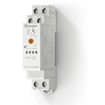 FINDER Többfunkciós elektronikus impulzusrelé központi kikapcsolási lehetőséggel, DIN-sínre (lépcsőházi automata funkcióval) (136182300000) (13.61.8.230.0000)