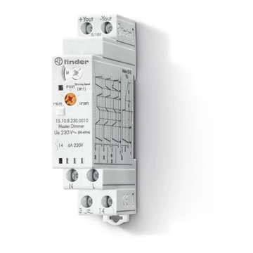 FINDER Dimmelhető elektronikus relé "M", 0-10V input 230V 1modul Master (151082300010) (15.10.8.230.0010)